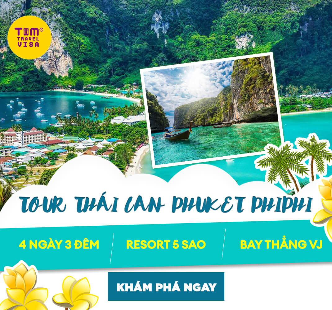 Tour Thái Lan: Phuket Phiphi 4 ngày 3 đêm resort 5 sao