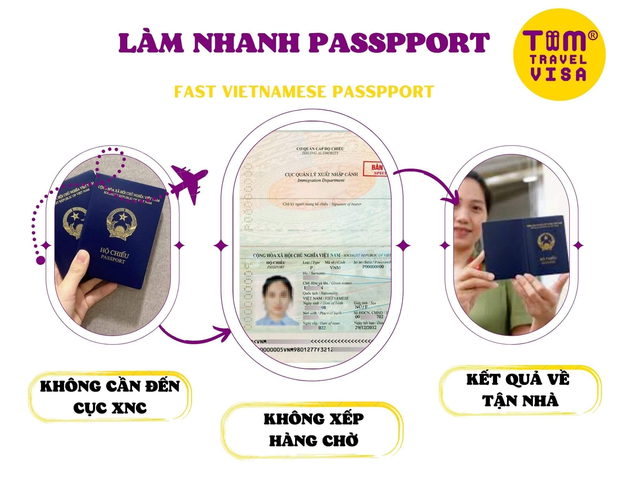 Làm hộ chiếu lấy nhanh / Passport in urgent