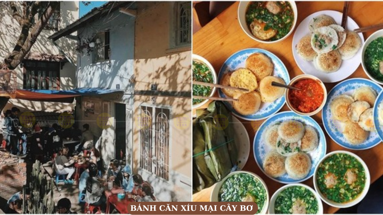 bánh căn xíu mại cây bơ