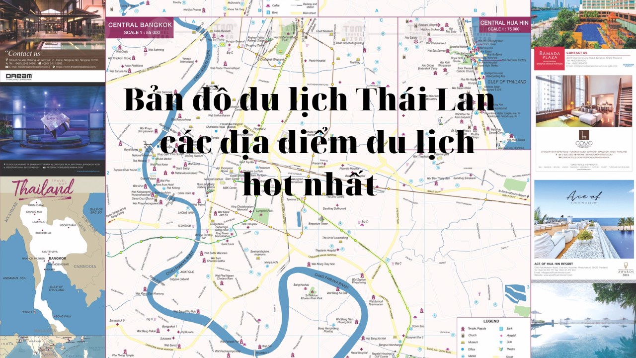 Bản đồ du lịch Thái Lan - các địa điểm du lịch hot nhất