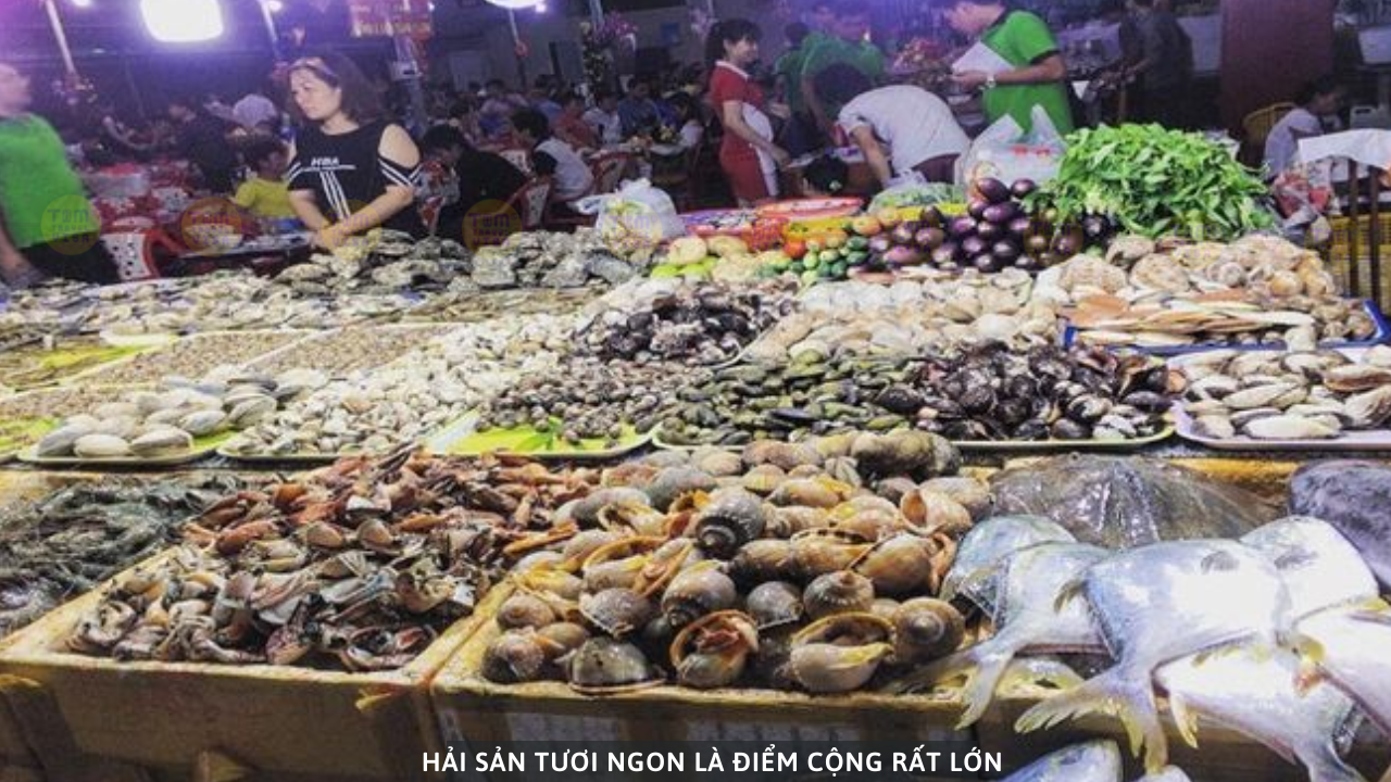 hải sản tươi sống là điểm cộng rất lớn