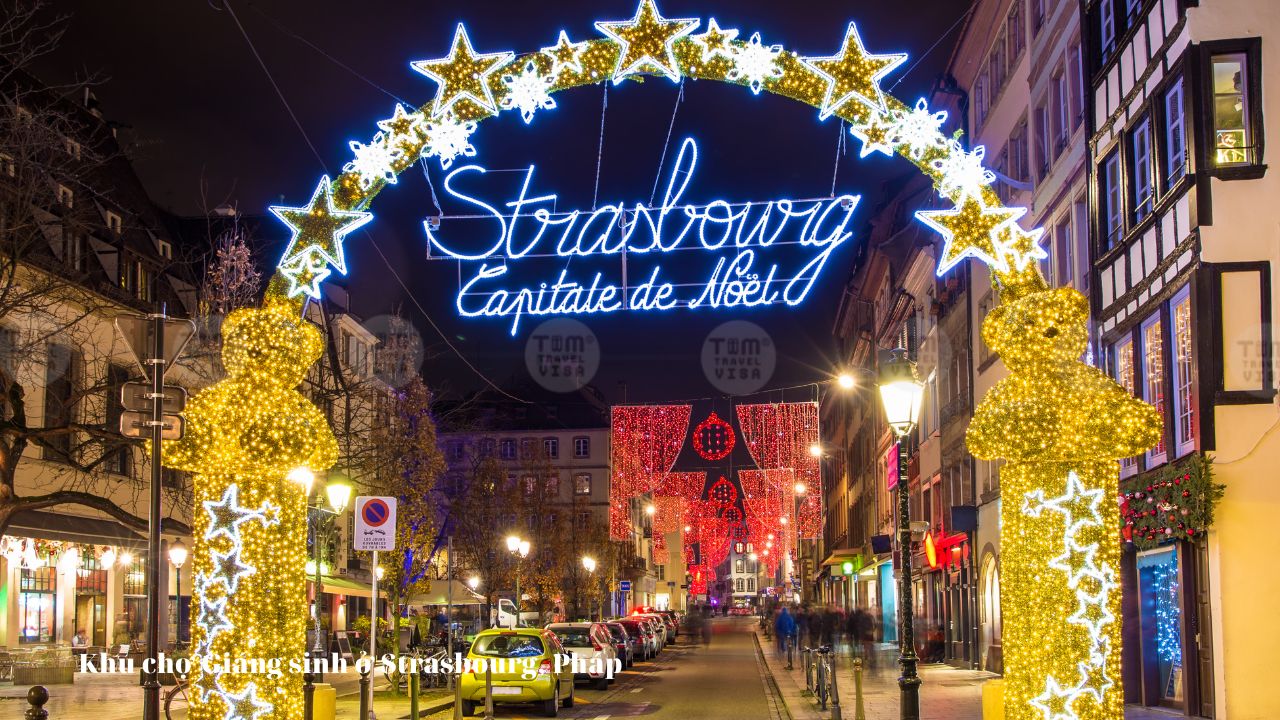 Khu chợ Giáng sinh ở Strasbourg, Pháp