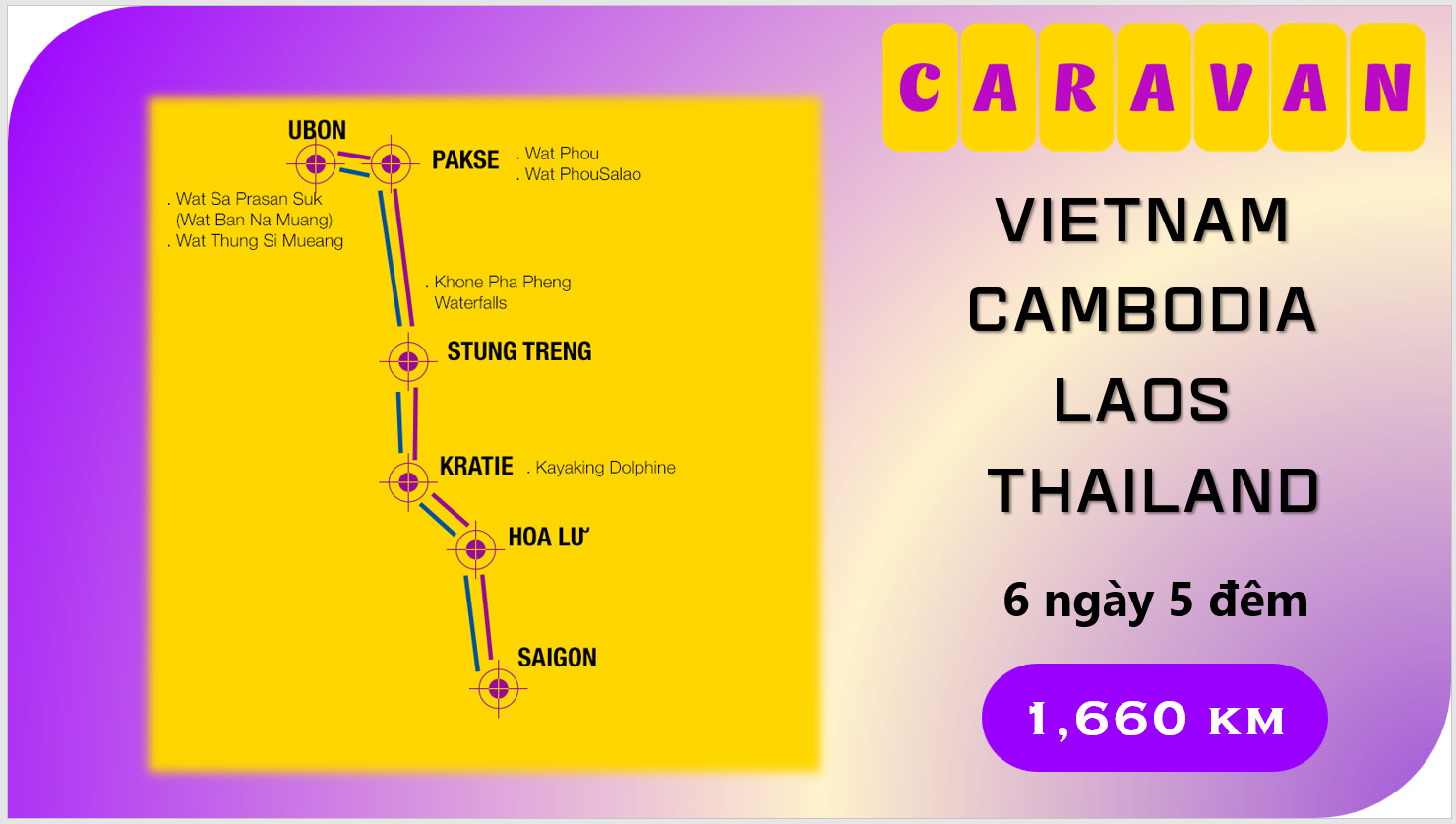 Tour caravan Cambodia Lào Thái 6 ngày 5 đêm