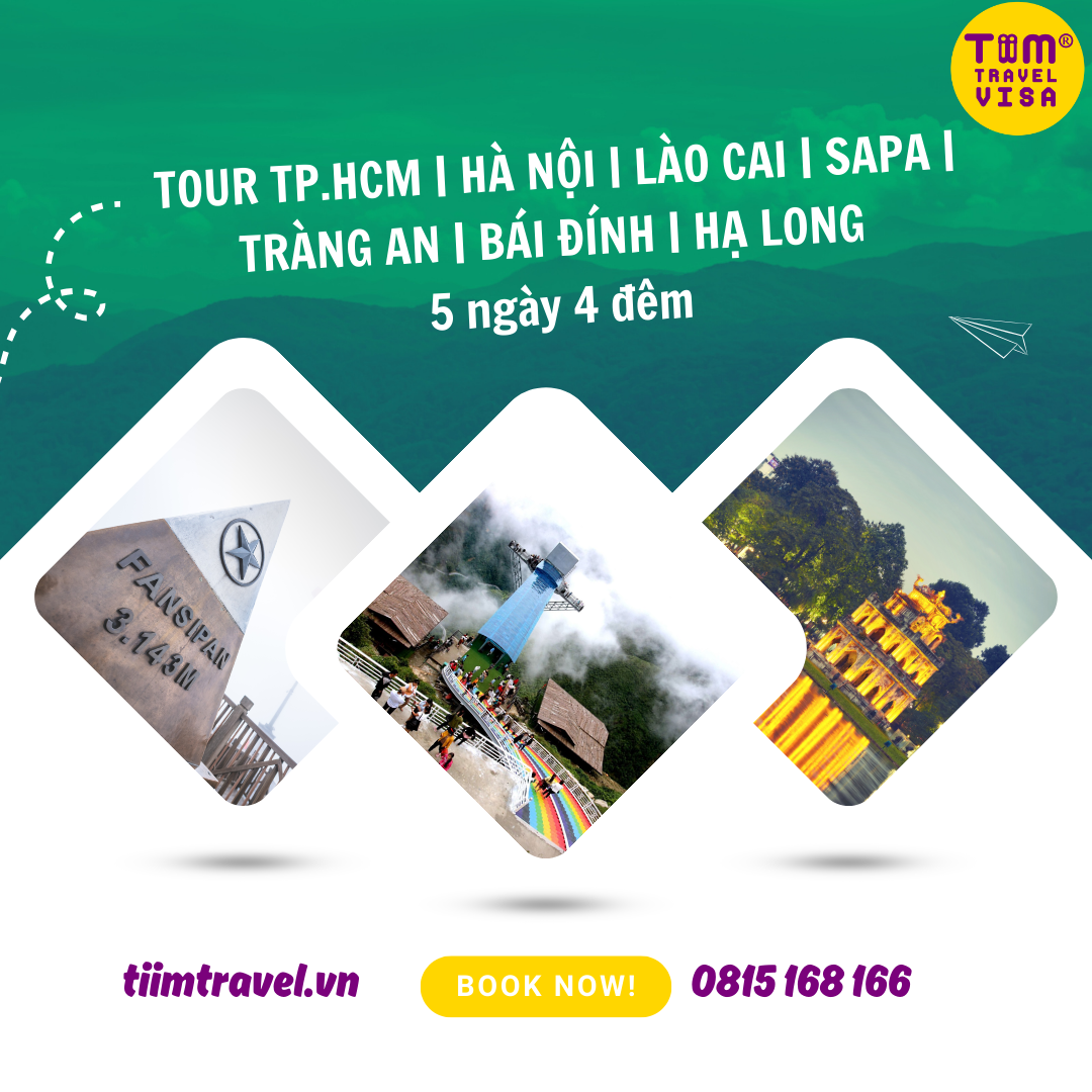 Tour Máy Bay Tp.Hcm - Hà Nội - Lào Cai - Sapa - Tràng An - Bái Đính - Hạ Long 5 Ngày 4 Đêm