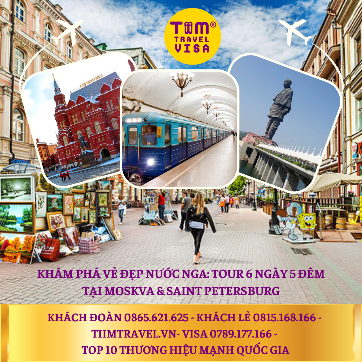 Tour du lịch Nga Moscow – Saint Petersburg 6 Ngày 5 Đêm