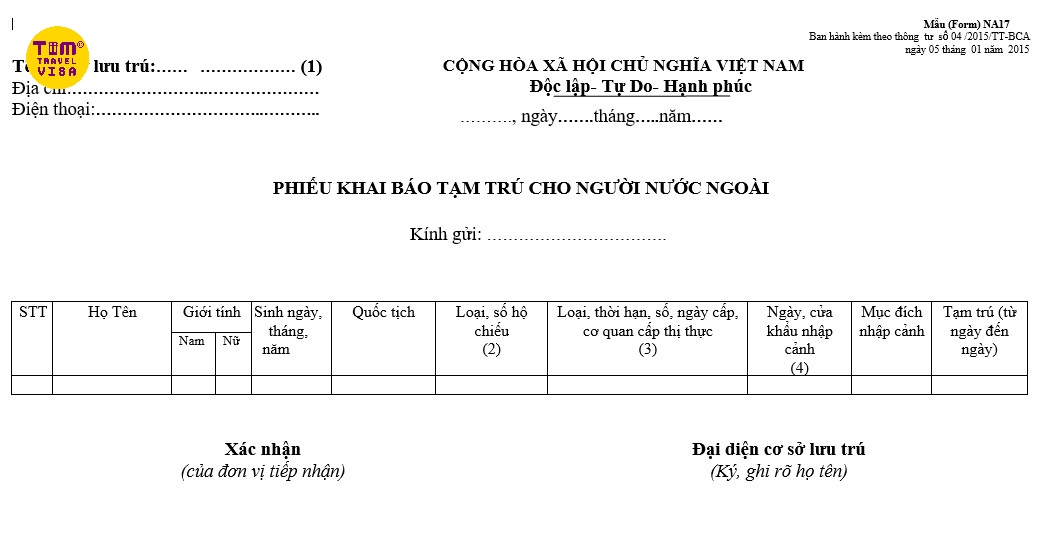 làm thẻ tạm trú