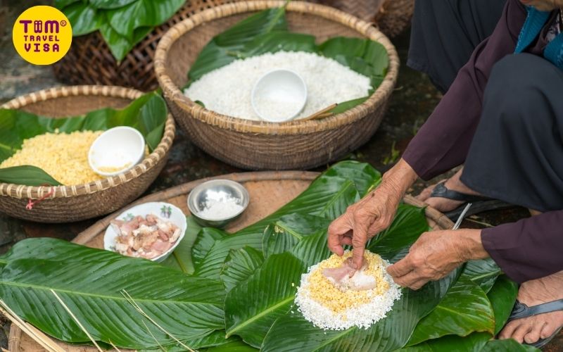 Gói bánh chưng, bánh tét 