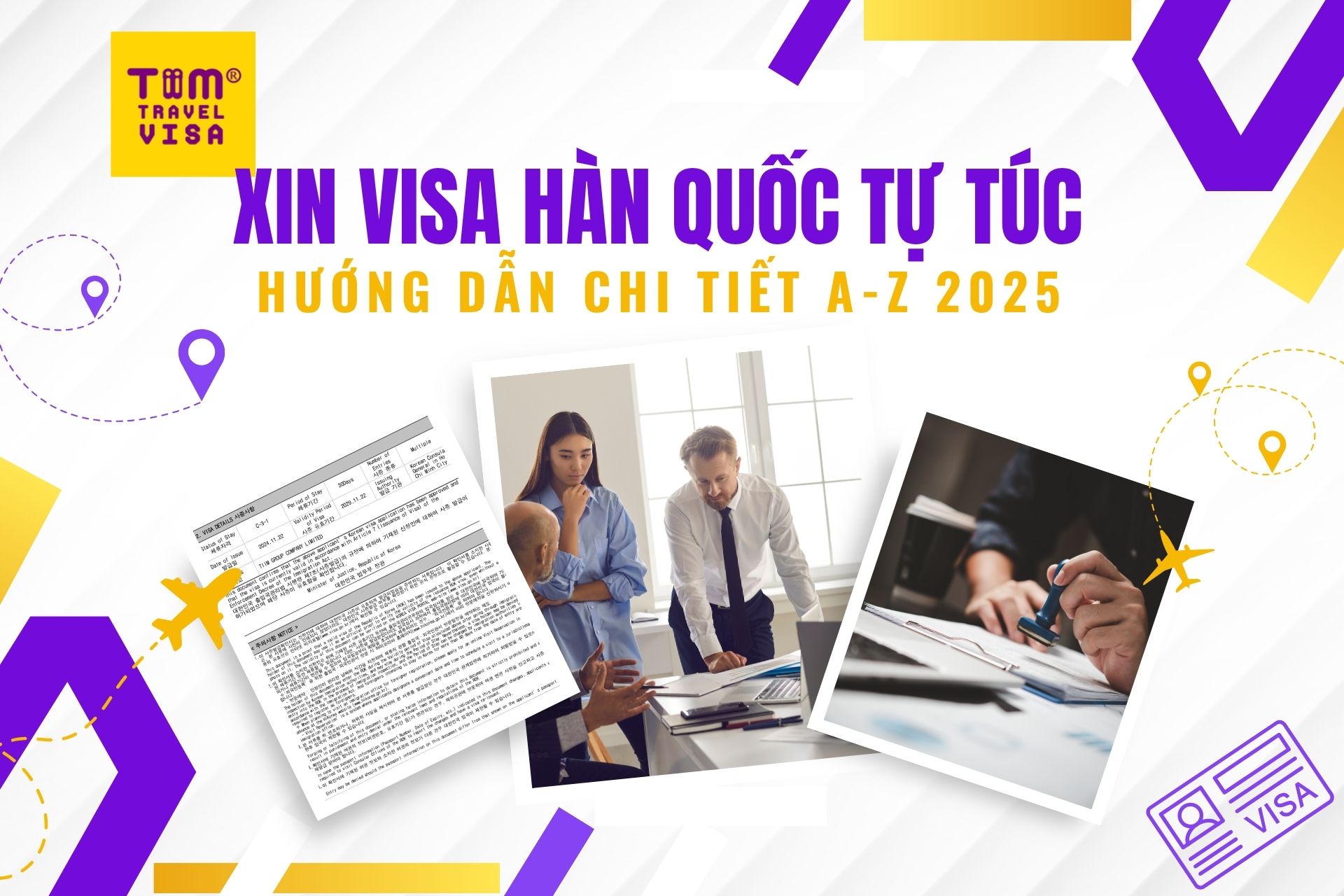 thủ tục xin visa hàn quốc tự túc 2025