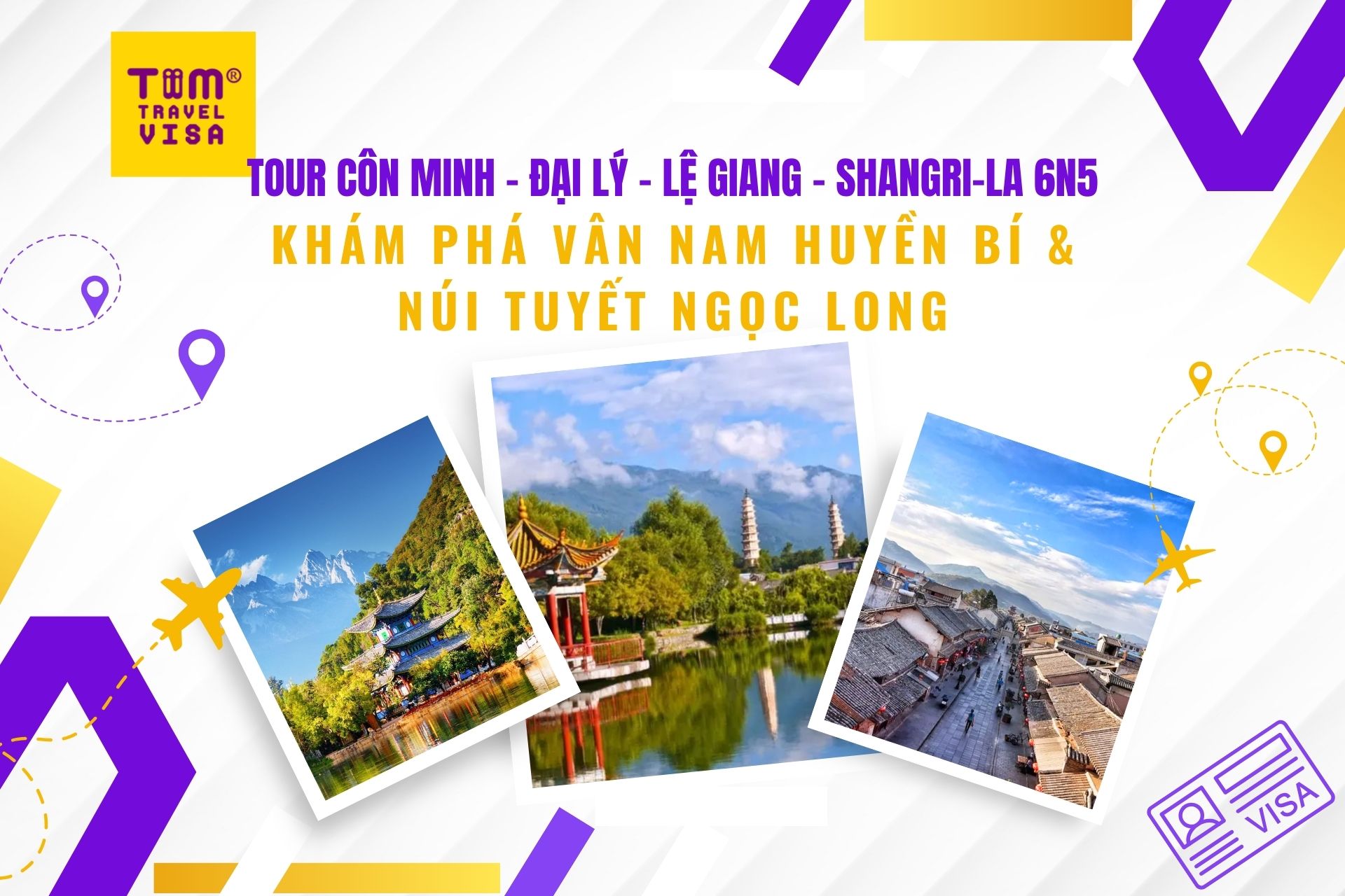 Tour Côn Minh - Đại Lý - Lệ Giang - Shangri-La 6N5Đ: Khám phá Vân Nam Huyền Bí & Núi Tuyết Ngọc Long