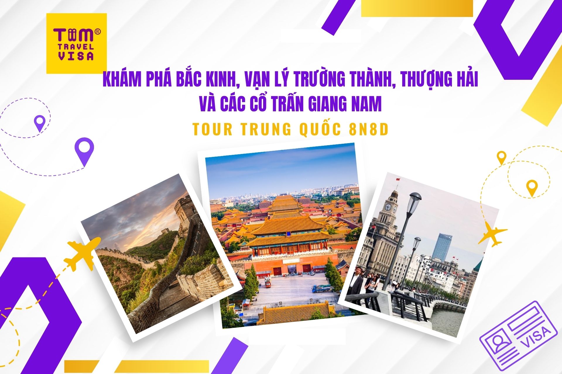 Tour Trung Quốc 8N8D: Khám phá Bắc Kinh, Vạn Lý Trường Thành, Thượng Hải và các cổ trấn Giang Nam