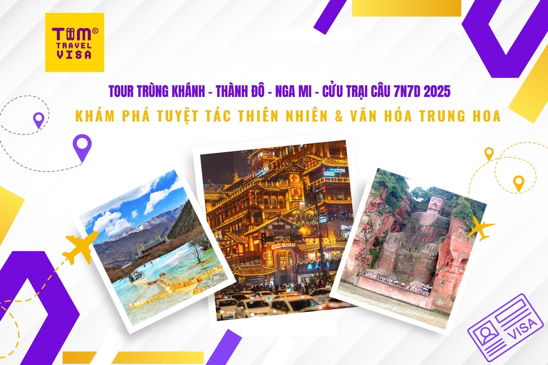 Tour Trùng Khánh - Thành Đô - Nga Mi - Cửu Trại Câu 7N7D 2025: Khám Phá Tuyệt Tác Thiên Nhiên & Văn Hóa Trung Hoa