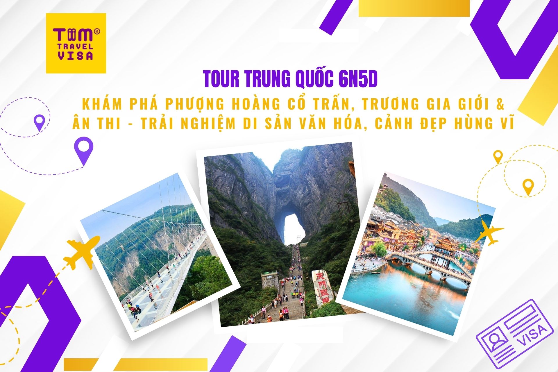 Tour Trung Quốc 6N5D: Khám phá Phượng Hoàng Cổ Trấn, Trương Gia Giới & Ân Thi - Trải nghiệm di sản văn hóa, cảnh đẹp hùng vĩ