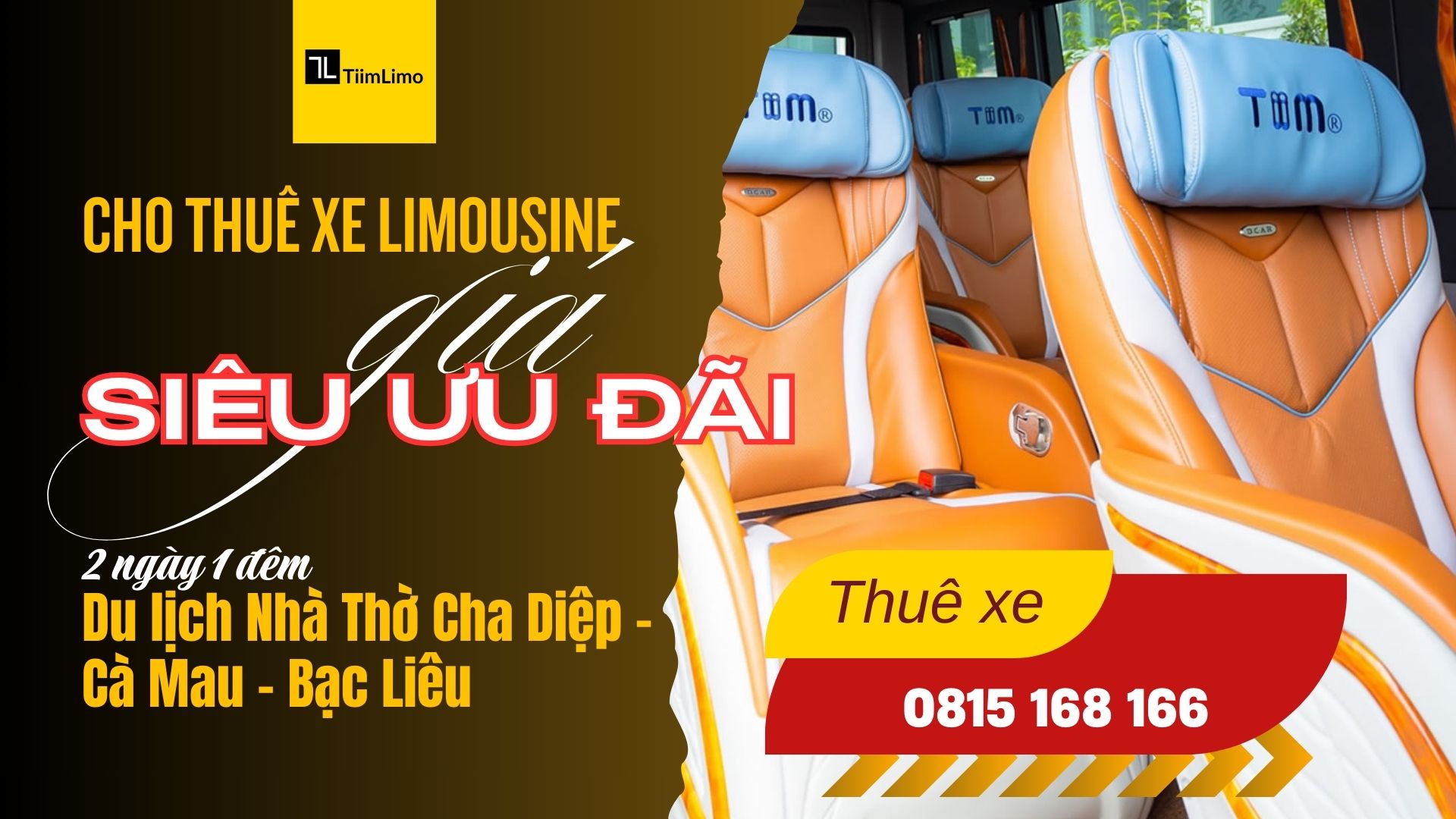 Cho thuê xe Limousine du lịch Nhà Thờ Cha Diệp - Cà Mau - Bạc Liêu 2 ngày