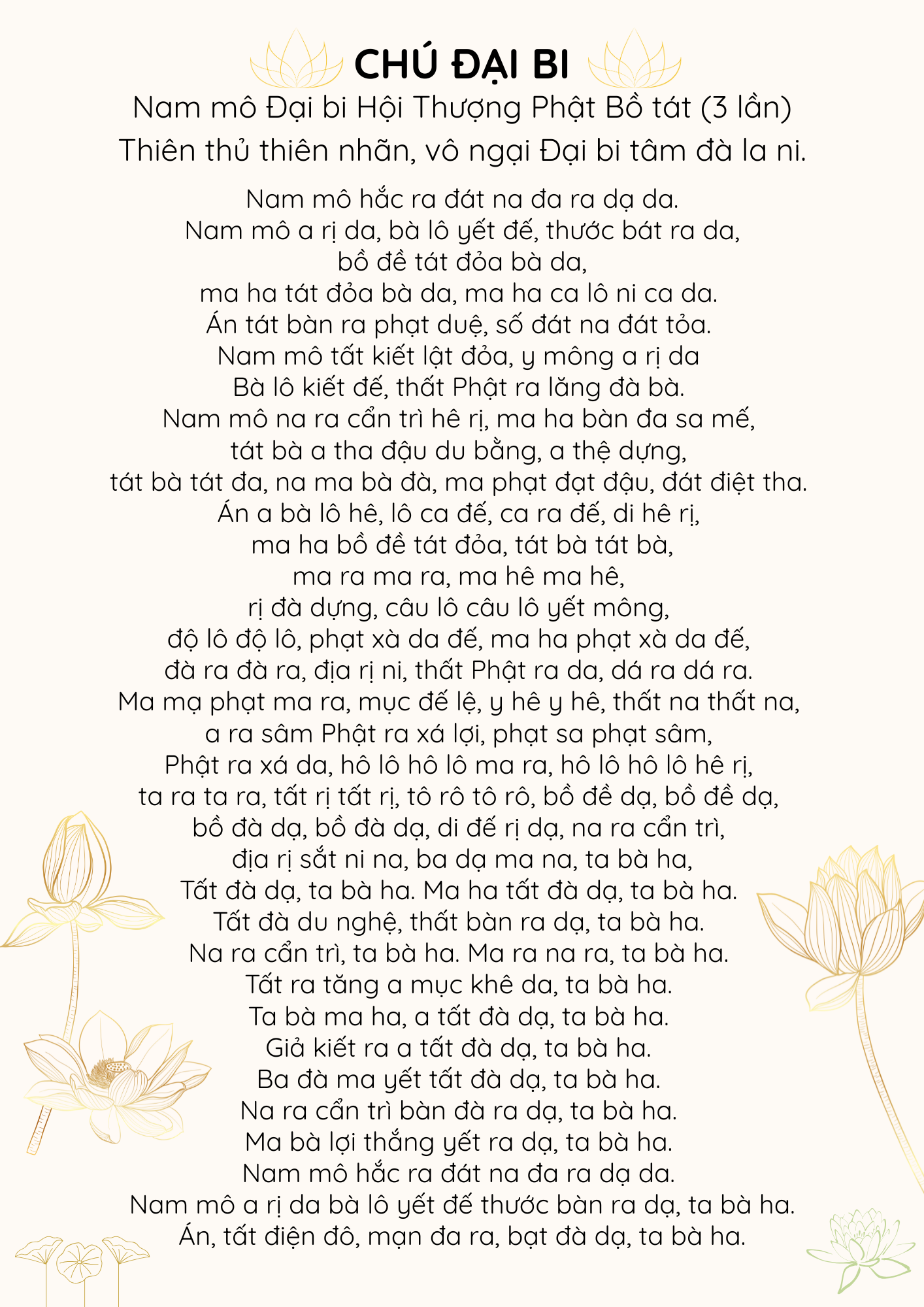 Chú Đại Bi là gì? Ý nghĩa và lợi ích khi trì tụng Chú Đại Bi