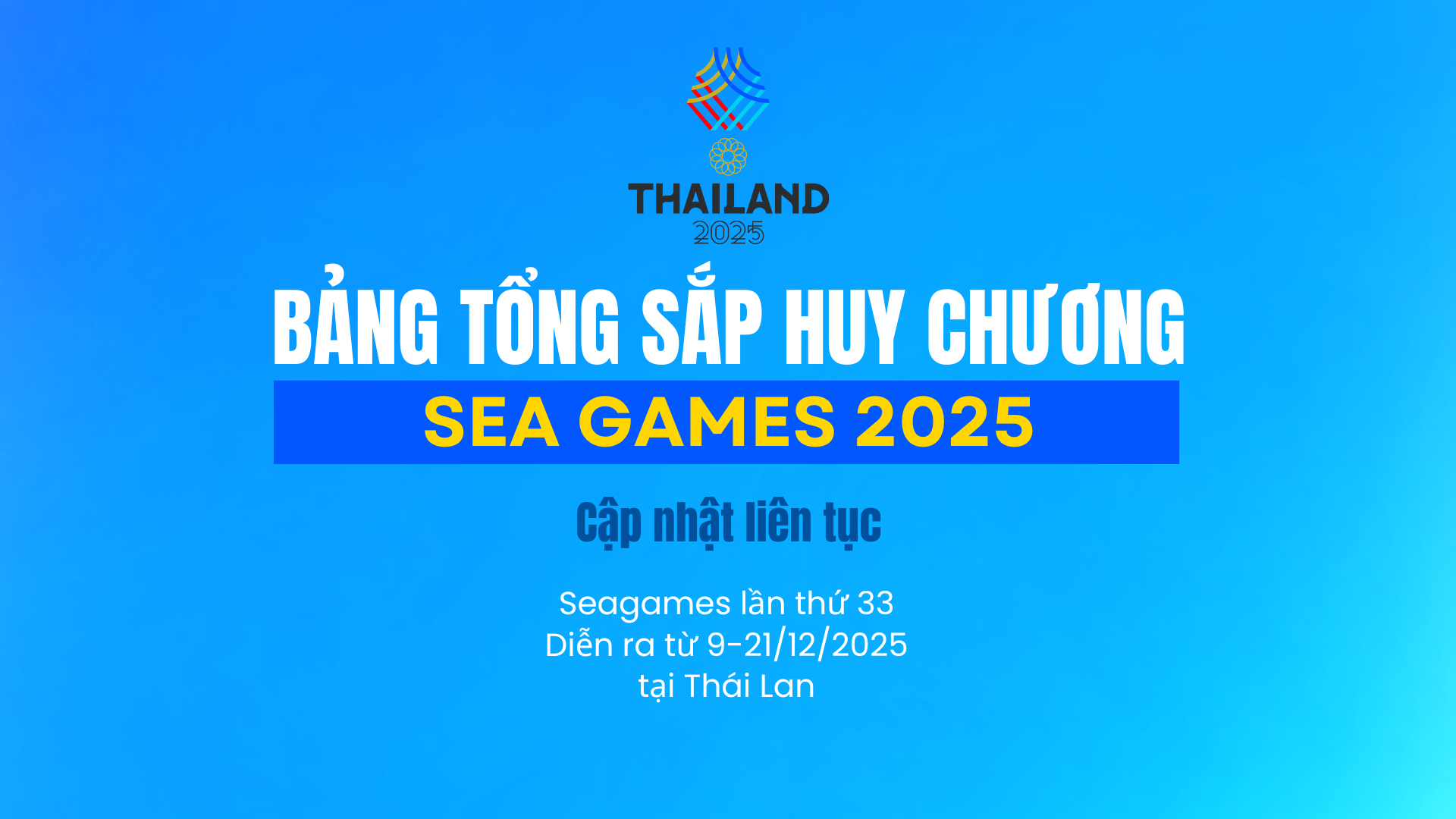 Bảng Xếp Hạng Huy Chương SEA Games 33 Mới Nhất Hôm Nay - Tour Du Lịch Thái Lan
