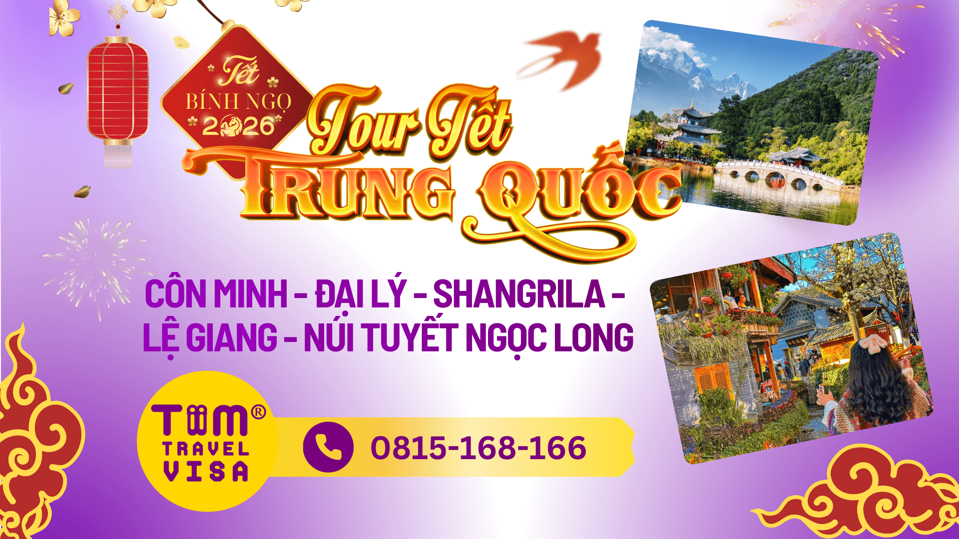 Côn Minh - Đại Lý - Lệ Giang - ShangriLa 6N6Đ | Tour Tết Nguyên Đán khởi hành 2026