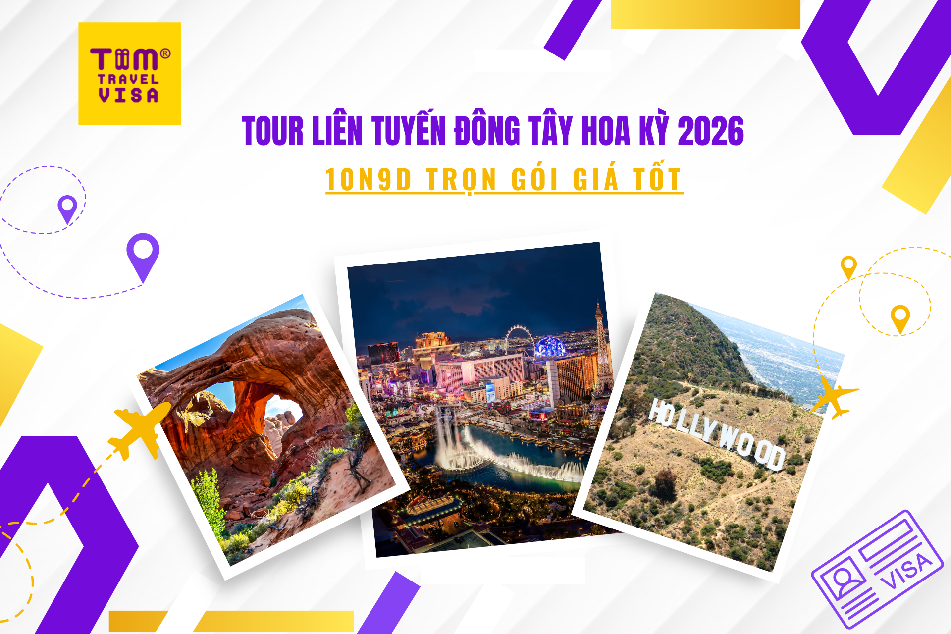 Tour Liên Tuyến Đông Tây Hoa Kỳ 2026: 10N9D Trọn Gói Giá Tốt