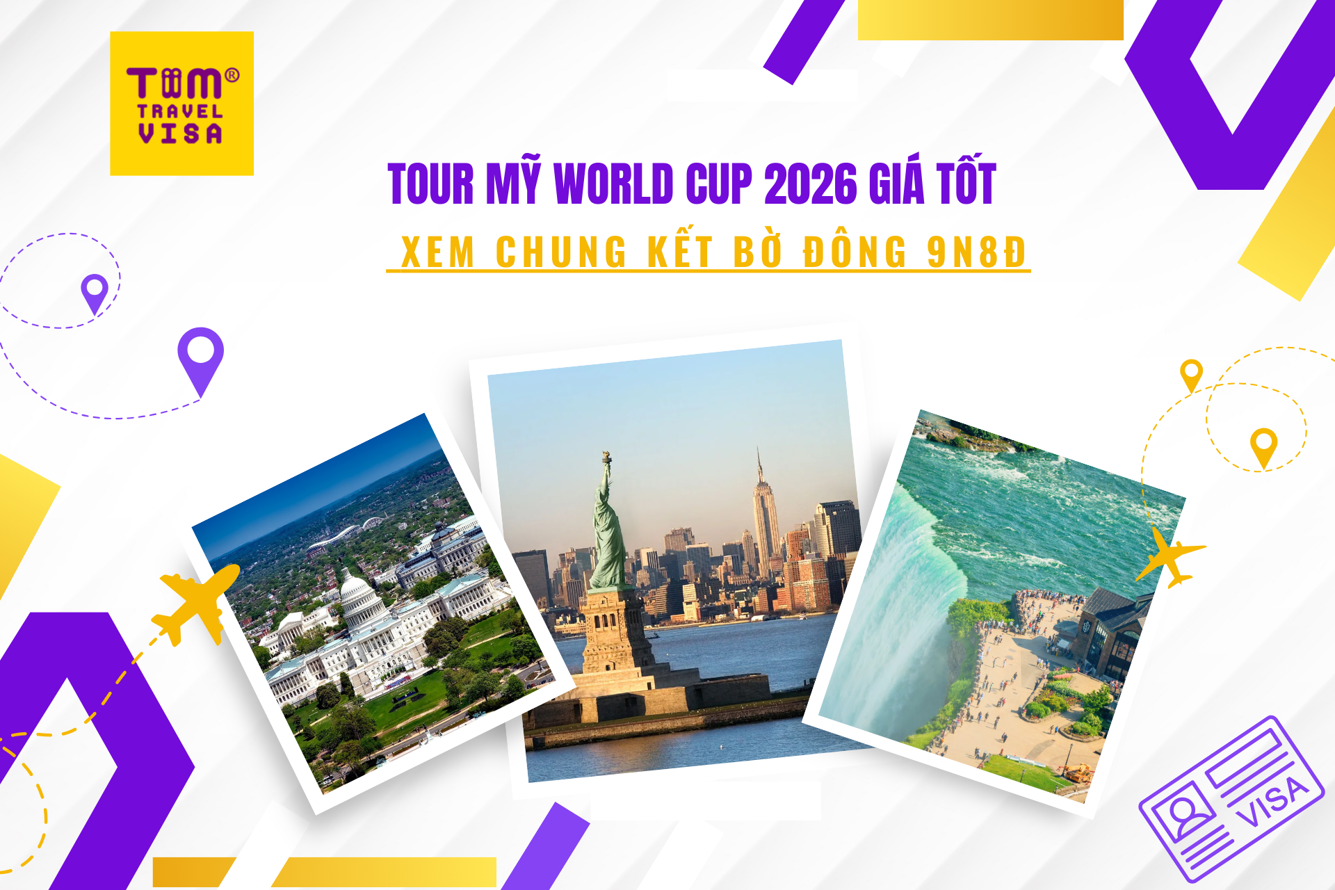 Tour Mỹ World Cup 2026: Xem Chung Kết Bờ Đông 9N8Đ Giá Tốt