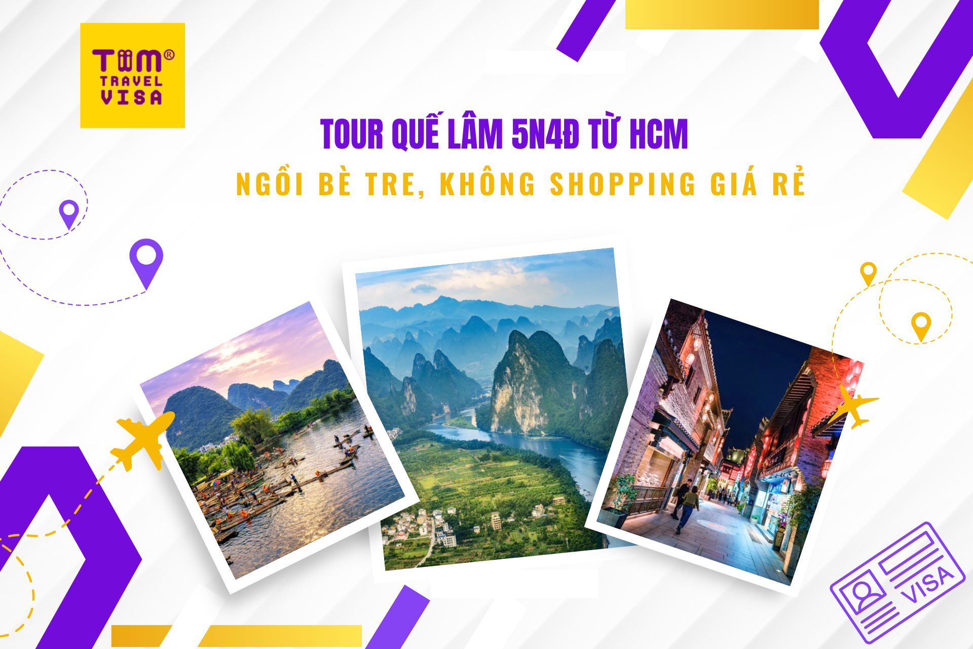 Tour Quế Lâm 5N4Đ từ HCM: Ngồi Bè Tre, Không Shopping Giá Rẻ