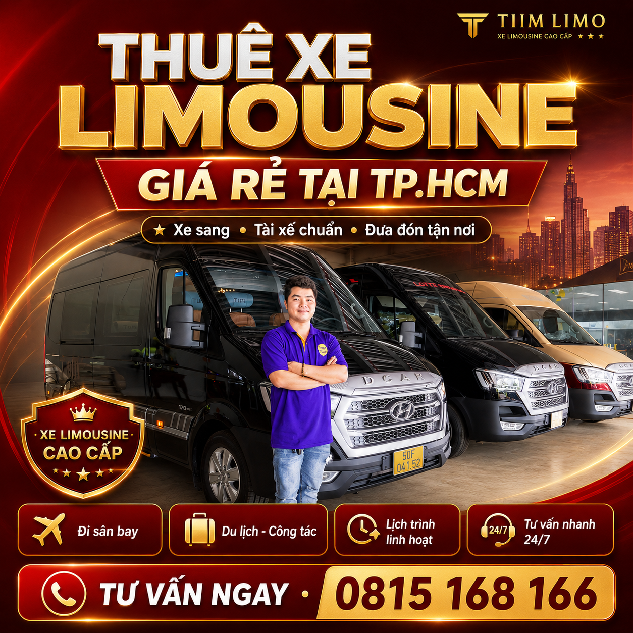 Thuê Xe Limousine Tại TP.HCM Giá Rẻ, Xe Đời Mới, Có Tài Xế