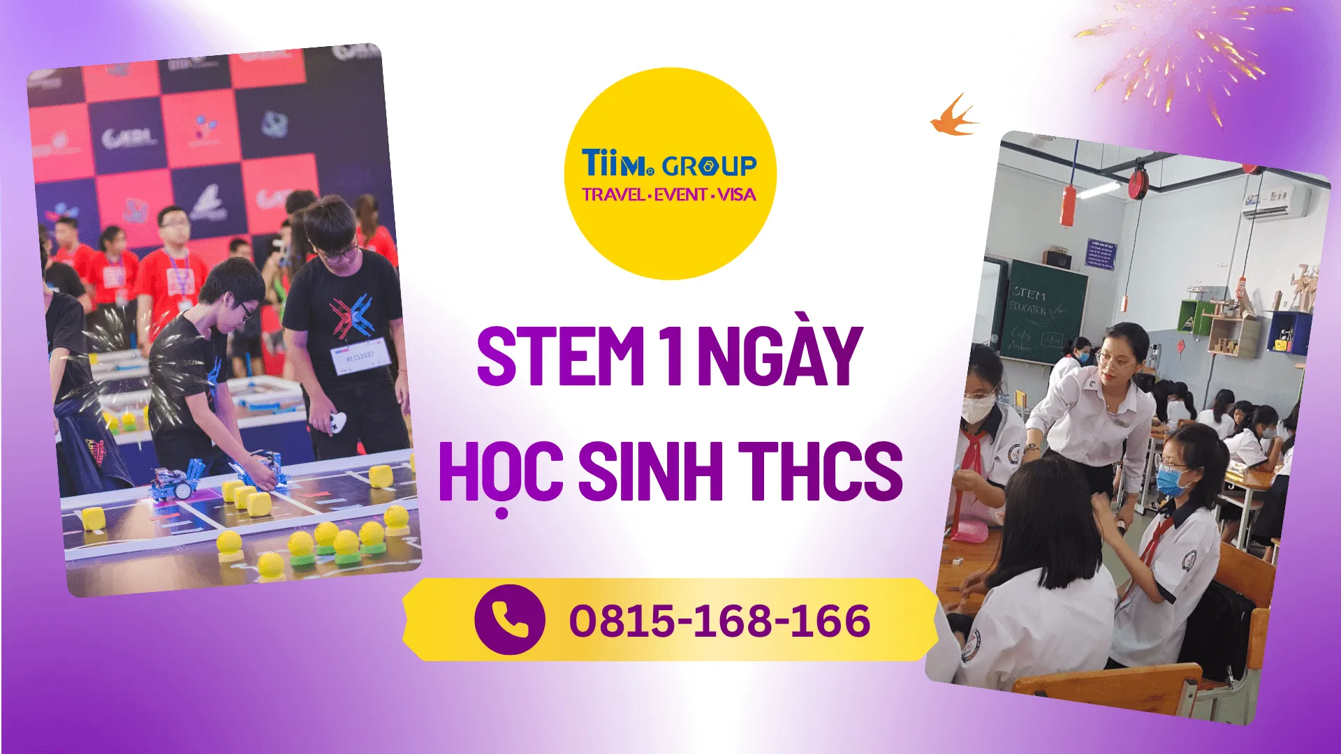 Chương trình STEM 1 ngày kết hợp thi đấu STEM dành cho học sinh THCS - Trải Nghiệm AI, Robotics, Công Nghệ 4.0