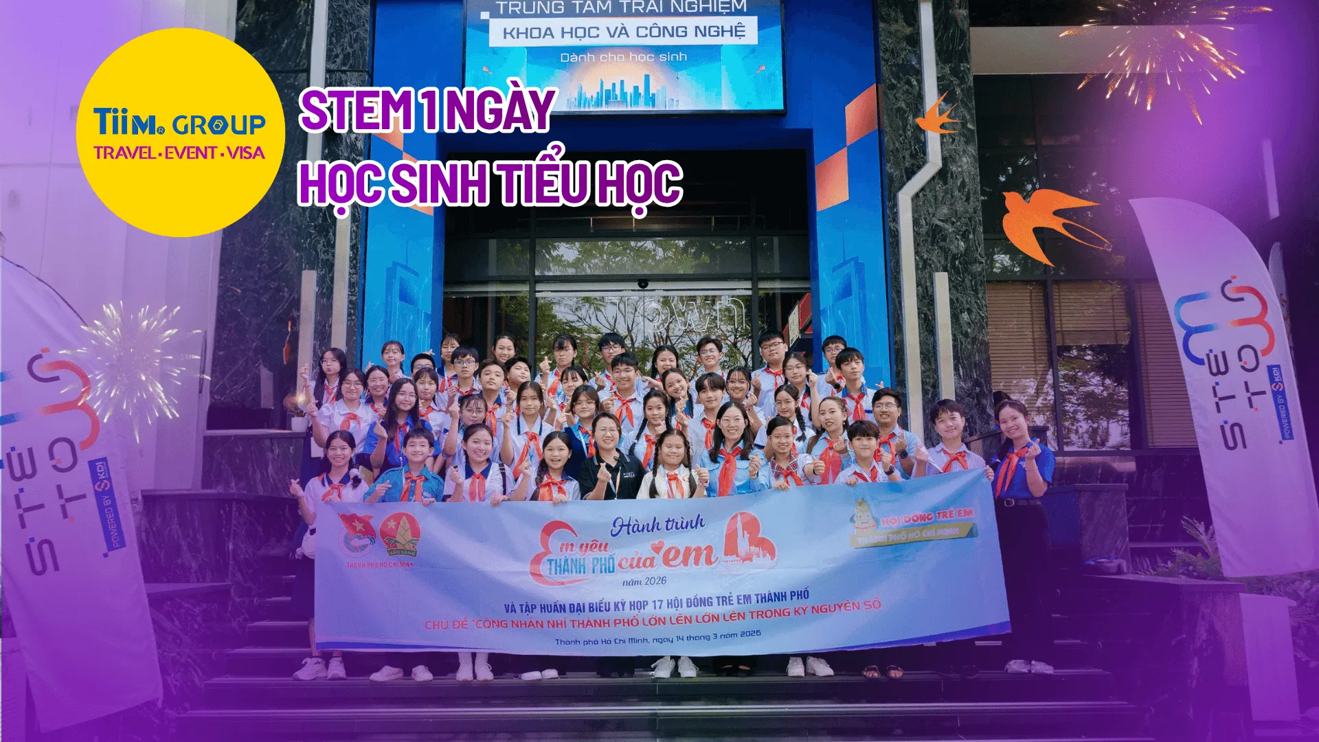 Chương trình STEM 1 ngày kết hợp thi đấu STEM dành cho học sinh Tiểu học - Tham Quan Robot, AI, Drone, AR, VR