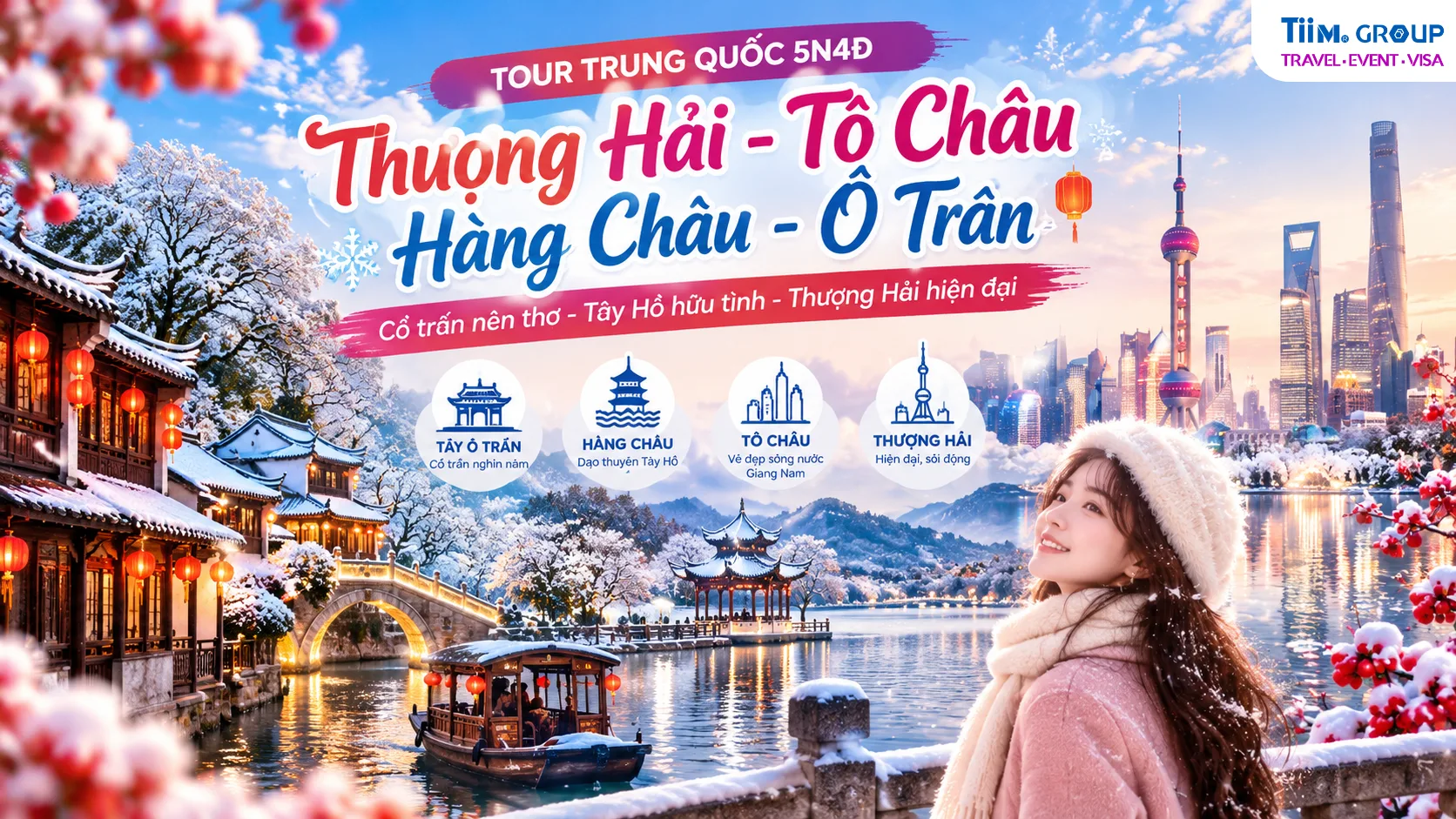 Tour Mùa Đông Trung Quốc 5N4Đ Thượng Hải - Tô Châu - Hàng Châu - Ô Trấn